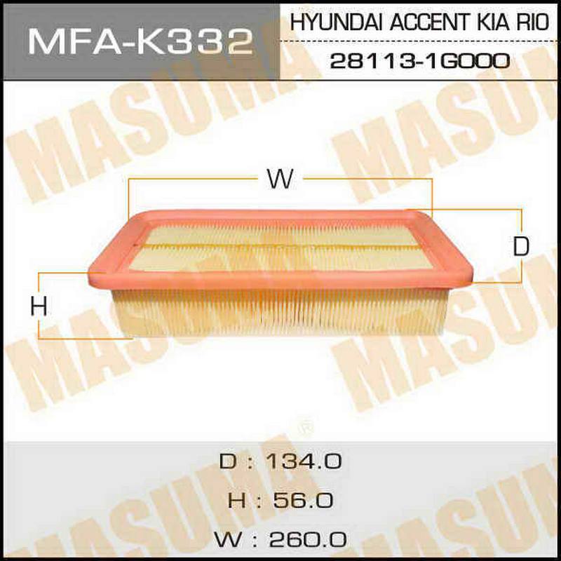 Воздушный фильтр Masuma MFA-K332