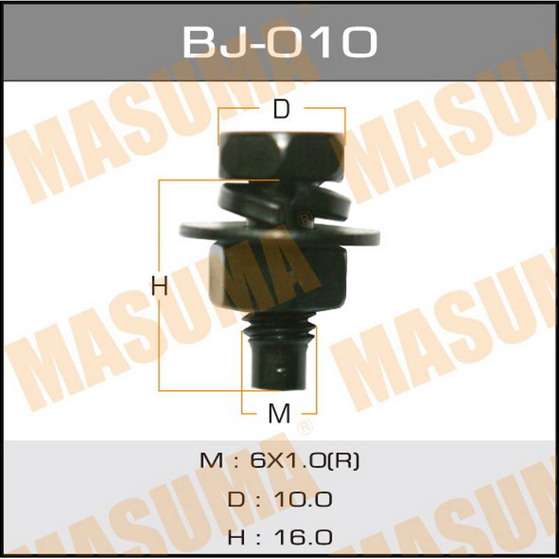 Крепеж саморез D6*L16 MASUMA BJ-010