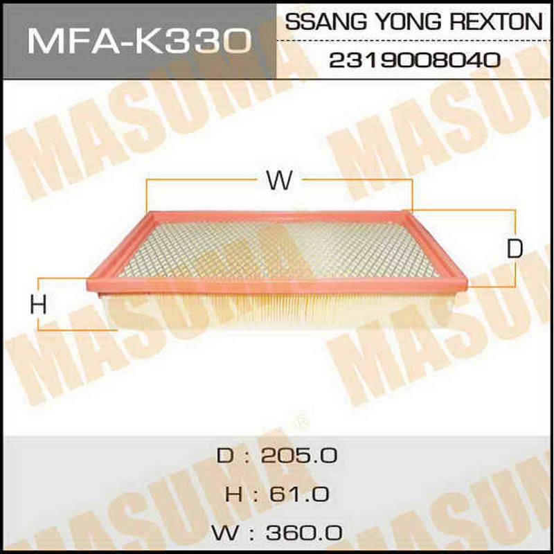 Воздушный фильтр Masuma MFA-K330