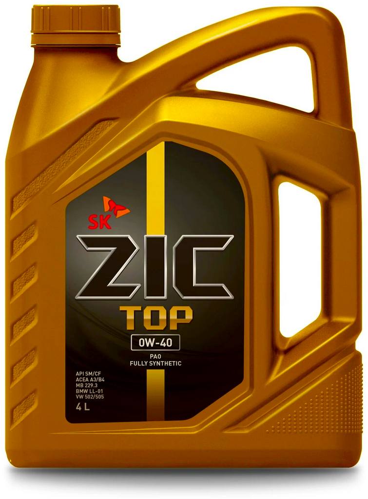 Масло моторное ZIC TOP 0W-40 4л.