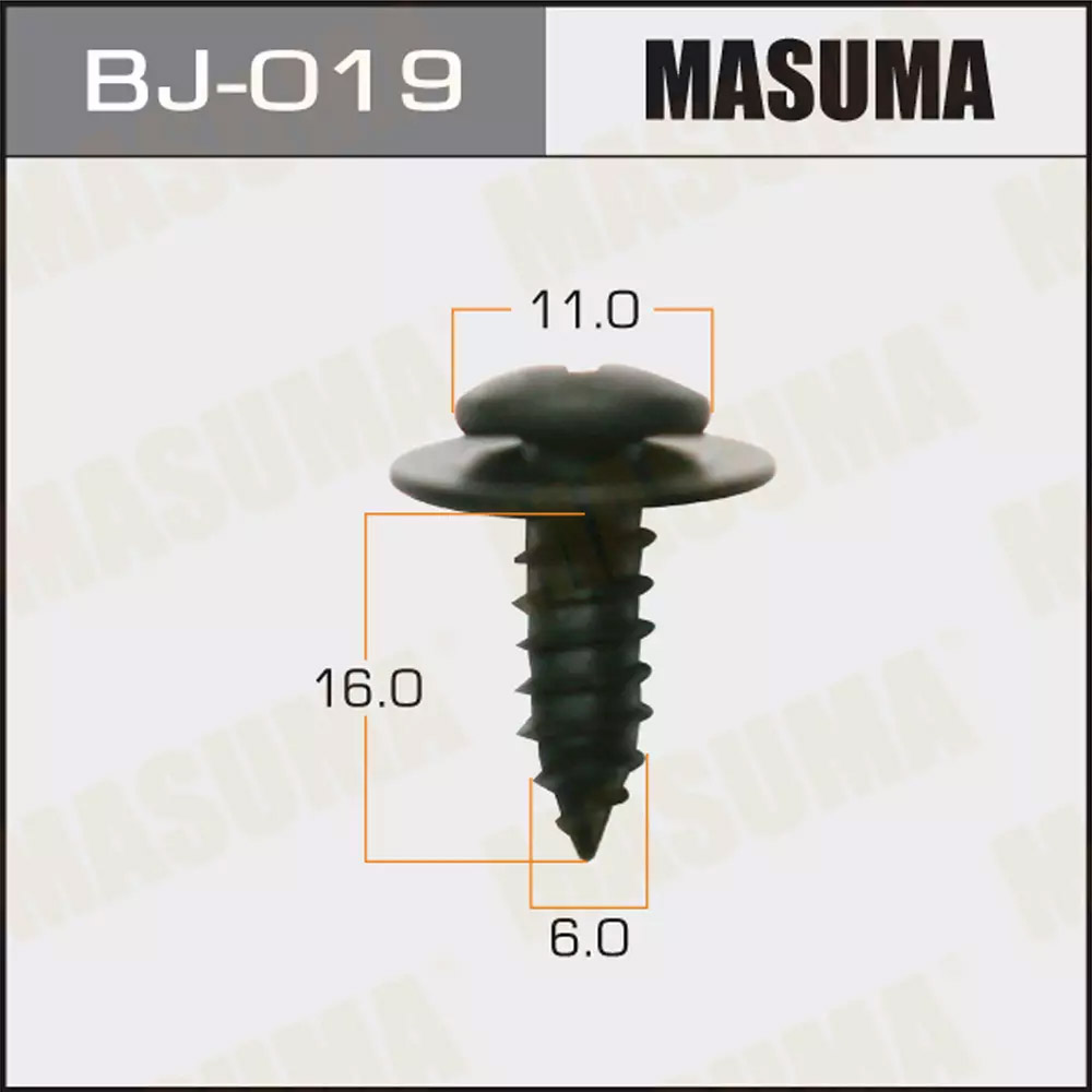 Саморез MASUMA 6x16мм, набор 10шт, BJ-019