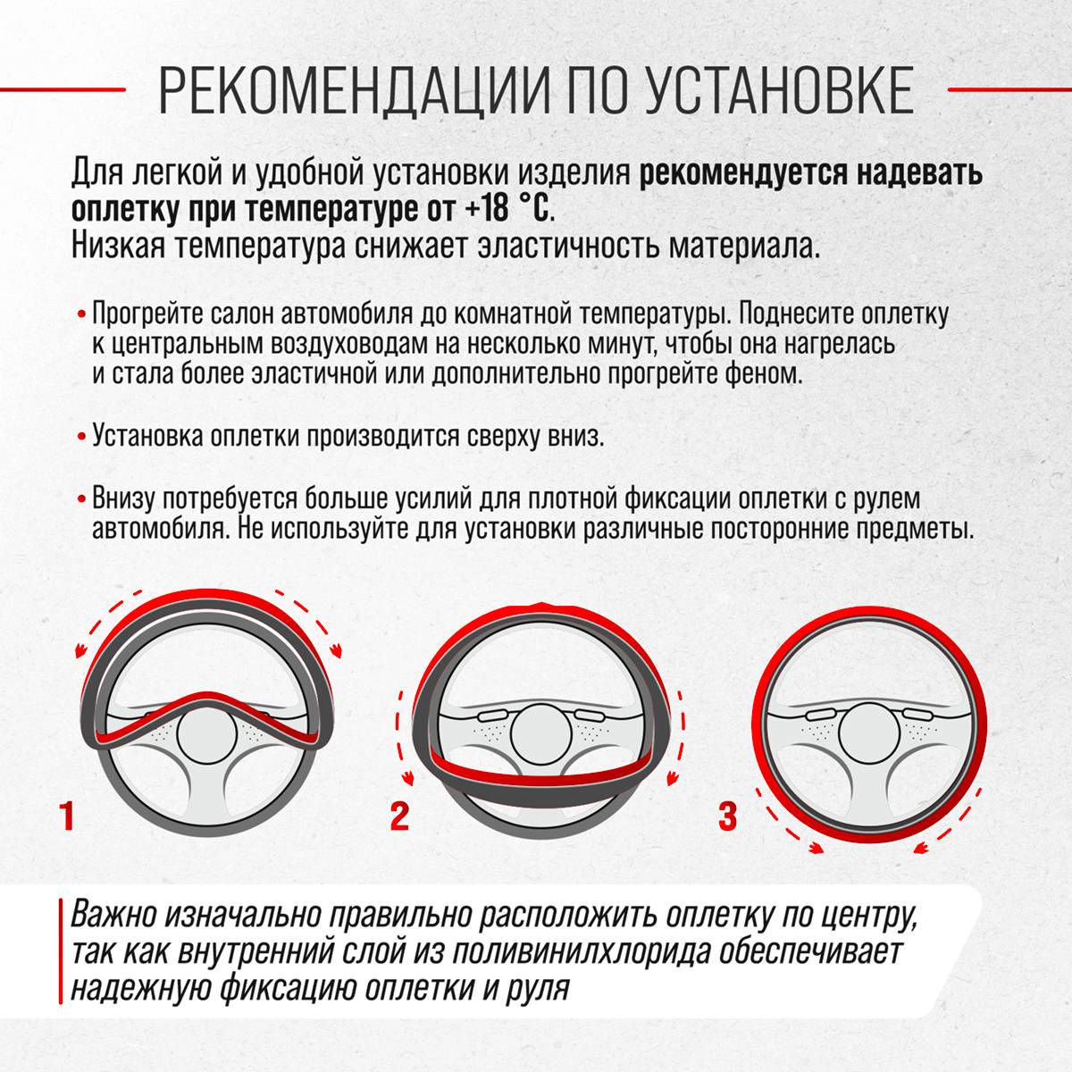 Оплетка руля Черная искусственный мех SKYWAY Arctic-1 M