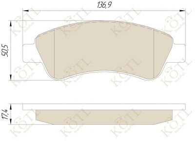 Тормозные колодки KOTL 1463KT