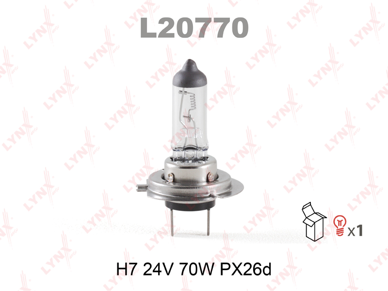 Лампа LYNX L20770 H7 24V 70W