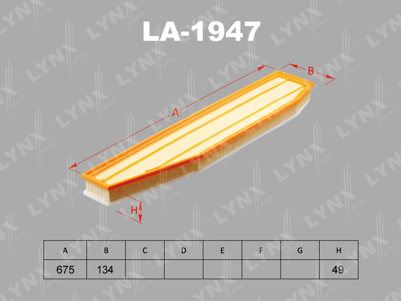 Фильтр воздушный LYNX LA-1947 / C 68 001