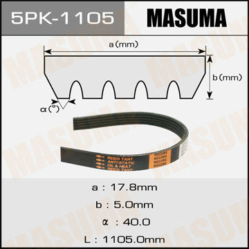 Ремень поликлиновый MASUMA 5PK-1105