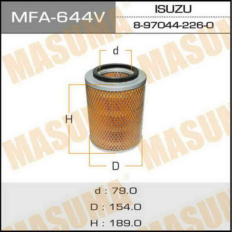 Воздушный фильтр MASUMA MFA-644