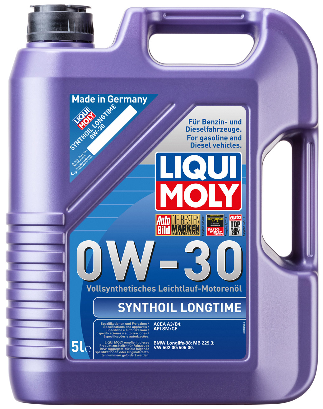 Масло моторное 8977 Liqui Moly Synthoil Longtime синтетика 0W30 5л