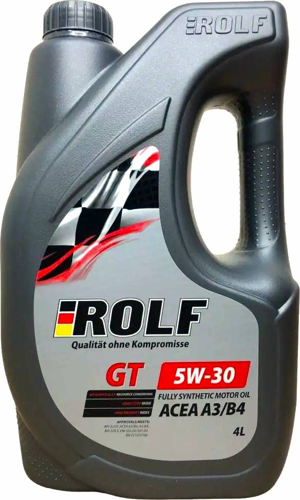 Моторное масло синтетическое ROLF GT 5W-30 A3/B4 4л.