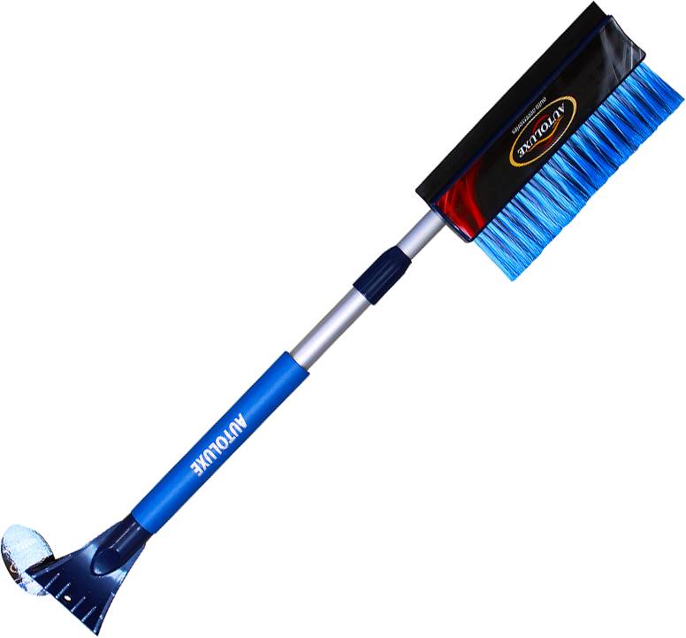 Щетка со скребком, водосгоном и телескопической ручкой 80-110см синяя AUTOLUXE (AL-115b)