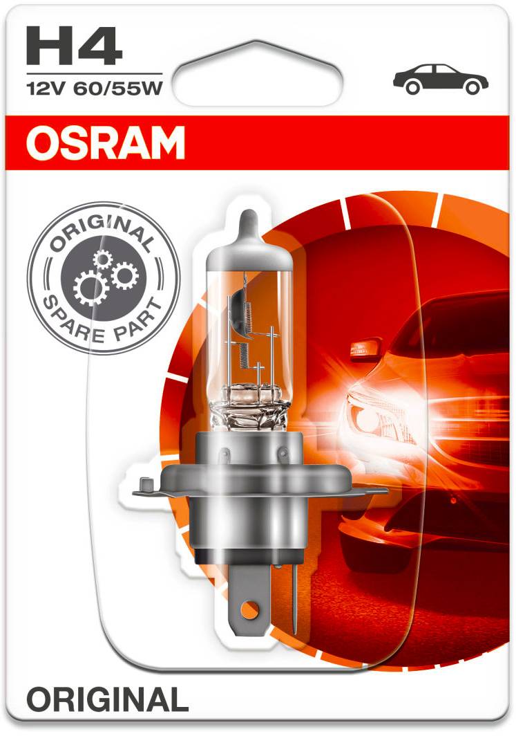 Лампа галогенная OSRAM Original Line 64193 H4 12V 60/55W P43t