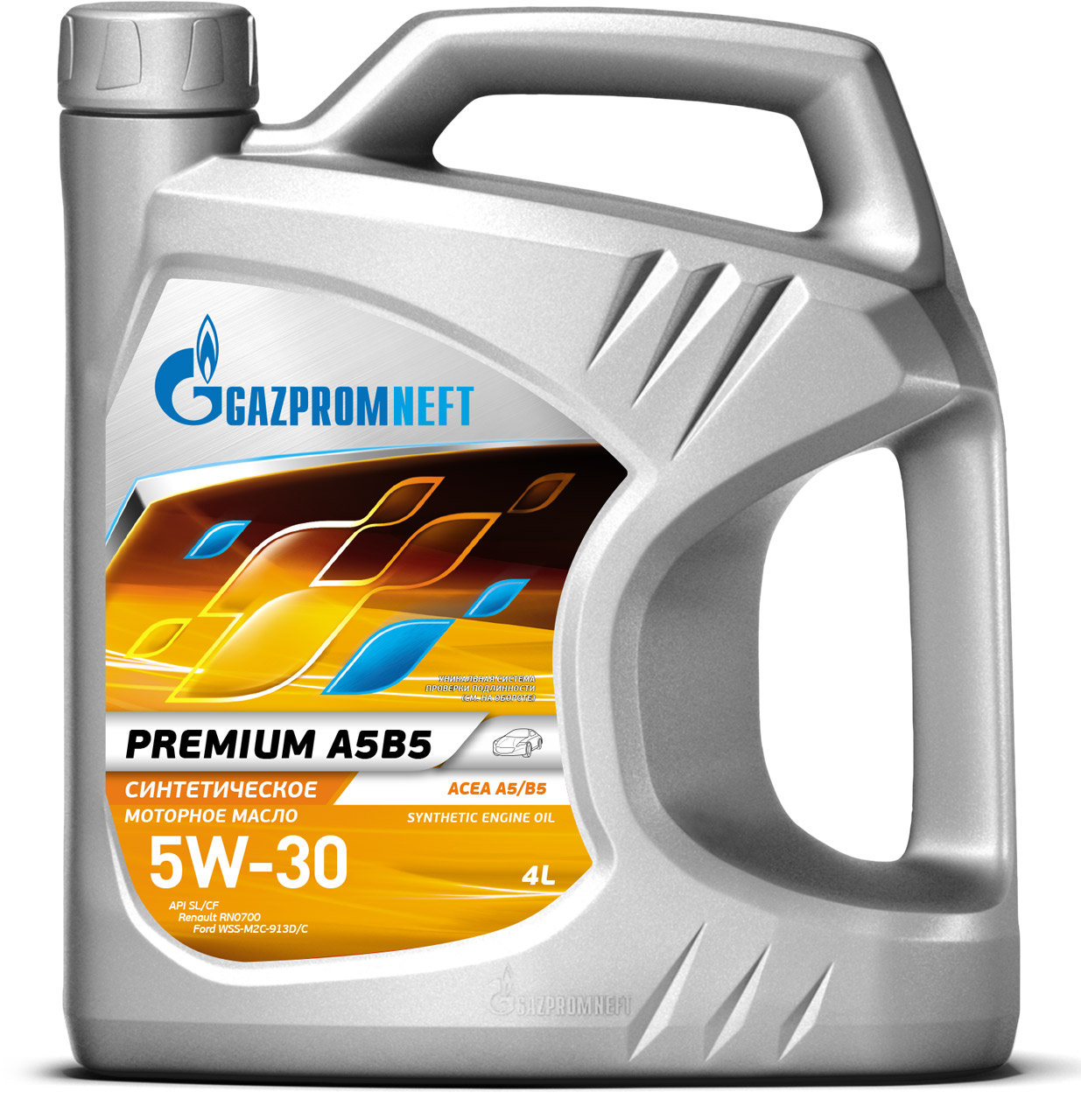 Моторное масло Gazpromneft Premium A5B5 5W-30 синтетика 4л