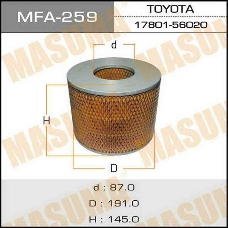 Воздушный фильтр MASUMA MFA-259