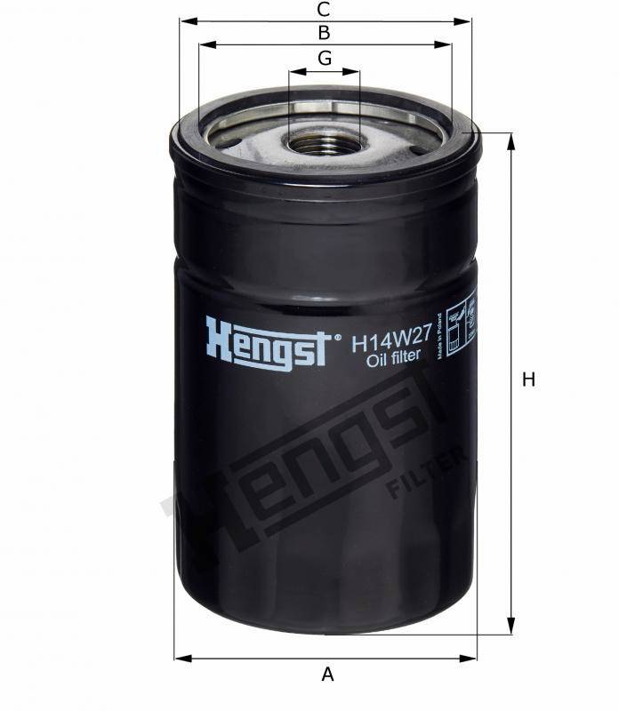 Фильтр очистки масла Hengst H14W27
