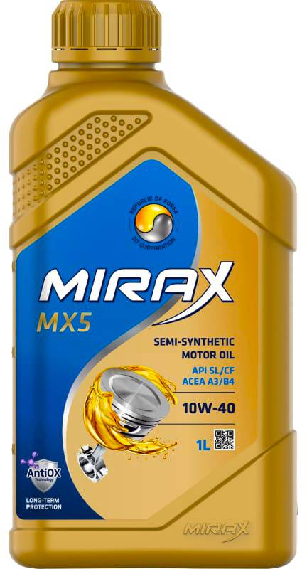 Моторное масло MIRAX MX5 10W-40 A3/B4 1л