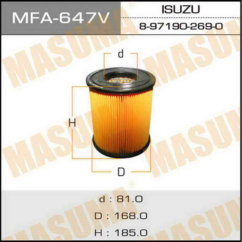 Воздушный фильтр MASUMA MFA-647
