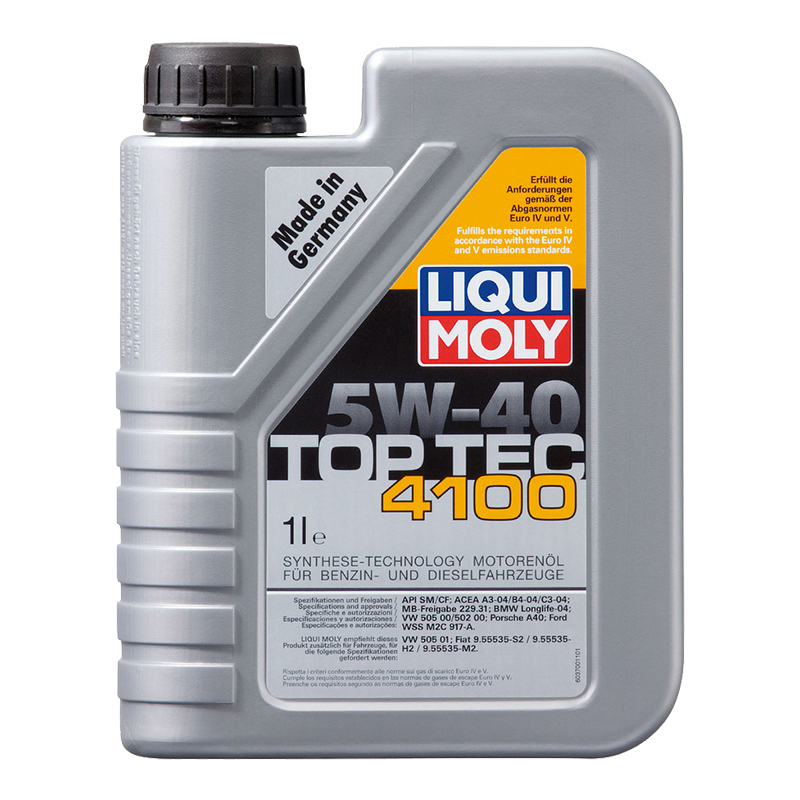 Масло моторное LiquiMoly Top Tec 4100 синтетическое 5W40 1л