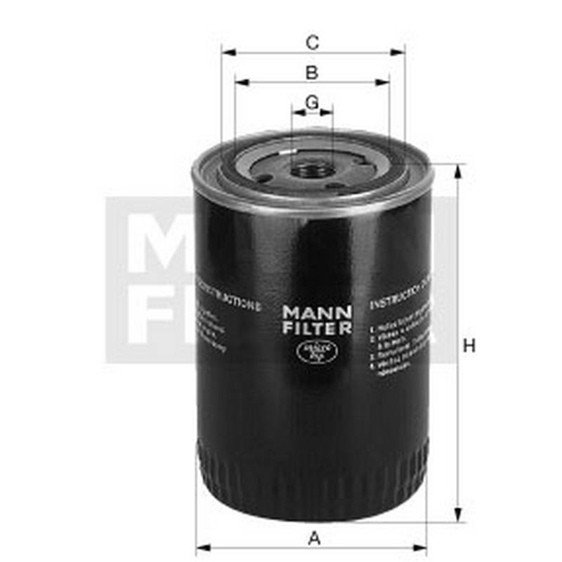 Фильтр очистки масла MANN W7050