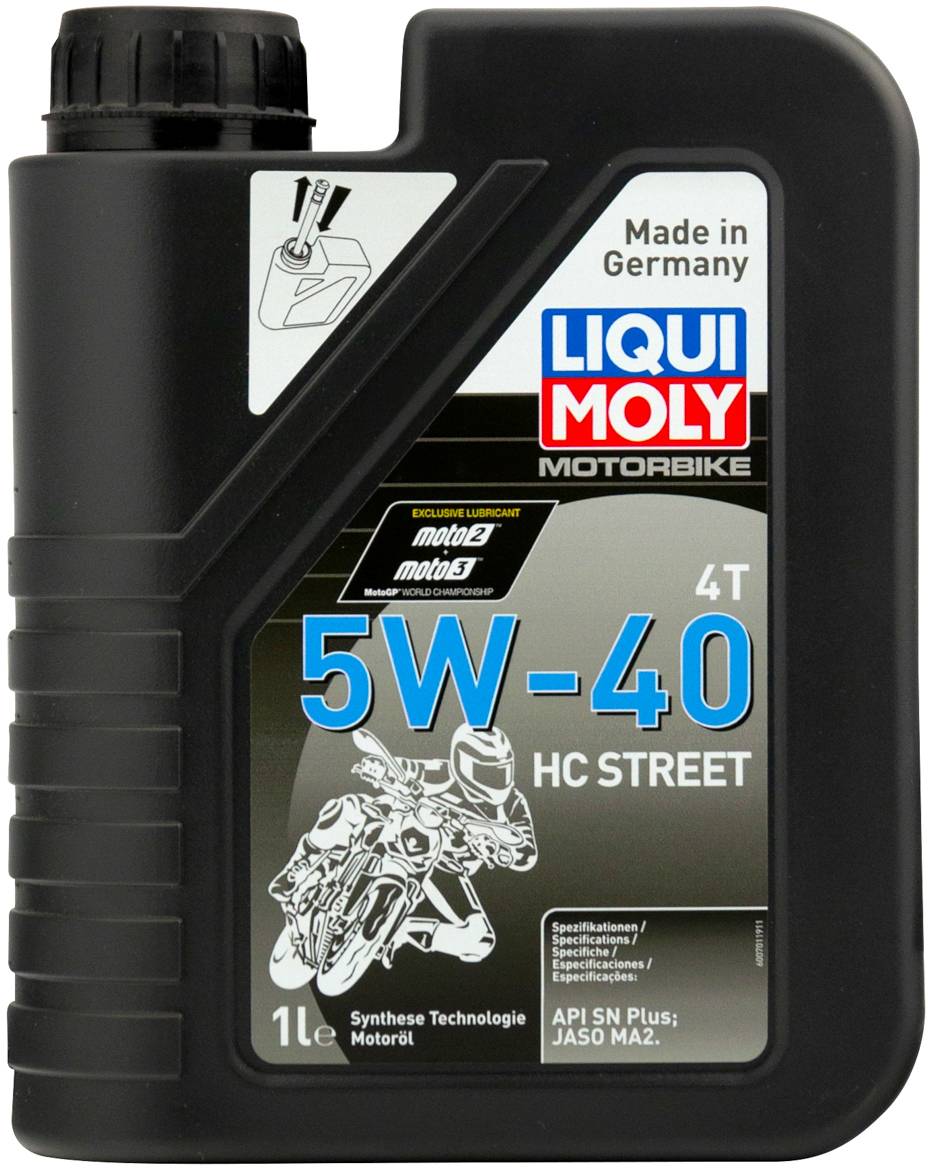 Масло моторное 20750 Liqui Moly HC Street Motorbike 5W40 MA2 1л