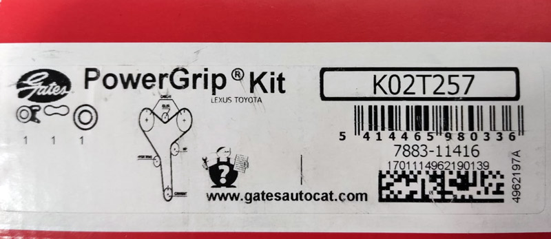 Комплект ГРМ PowerGrip GATES K02T257