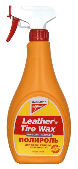 Полироль Kangaroo Leather&Tire Wax Low Gloss 330149, 500мл