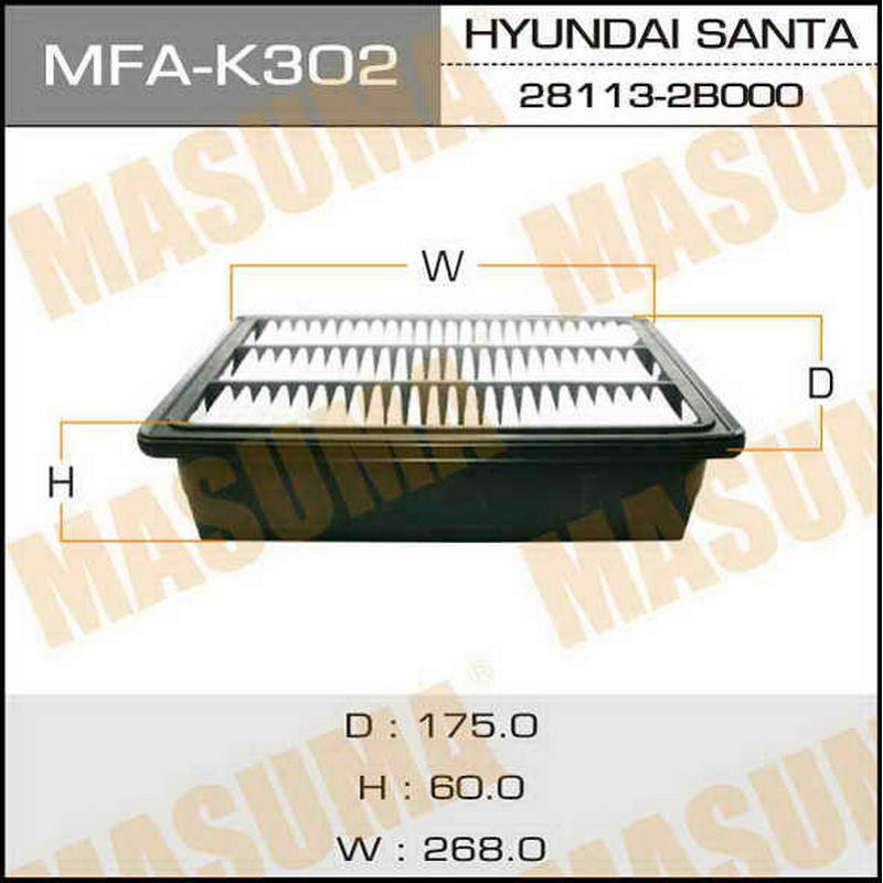 Воздушный фильтр Masuma MFA-K302