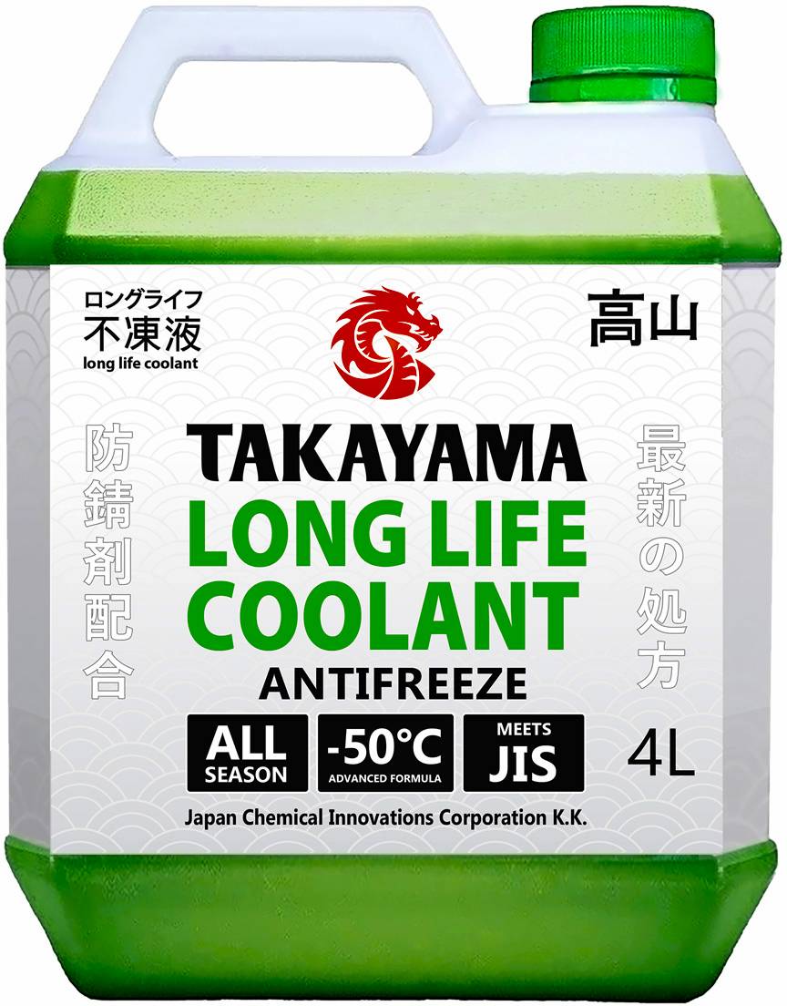 Антифриз TAKAYAMA LONG LIFE COOLANT GREEN (-50) зеленый 4л.
