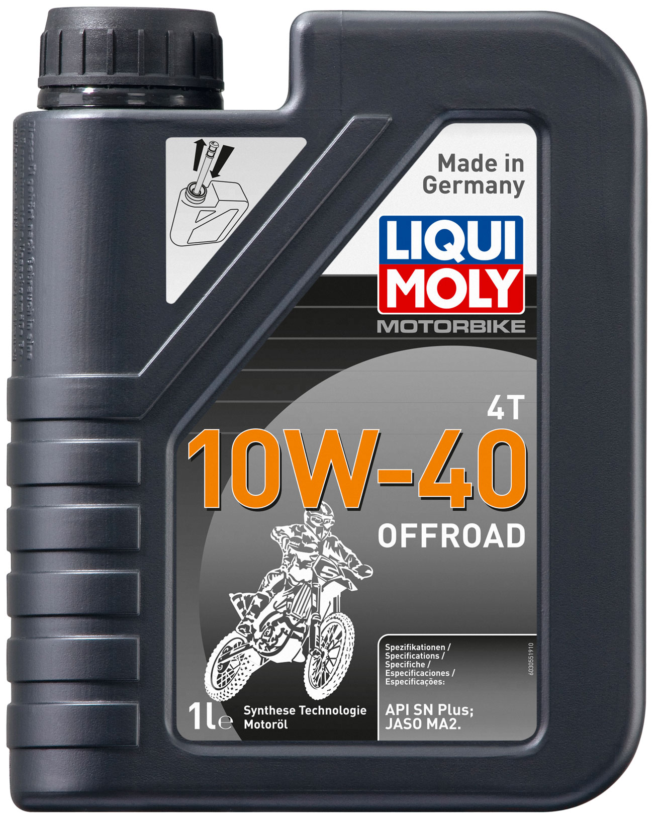 НС-синтетическое моторное масло для 4-тактных мотоциклов Motorbike 4T Offroad 10W-40 1л