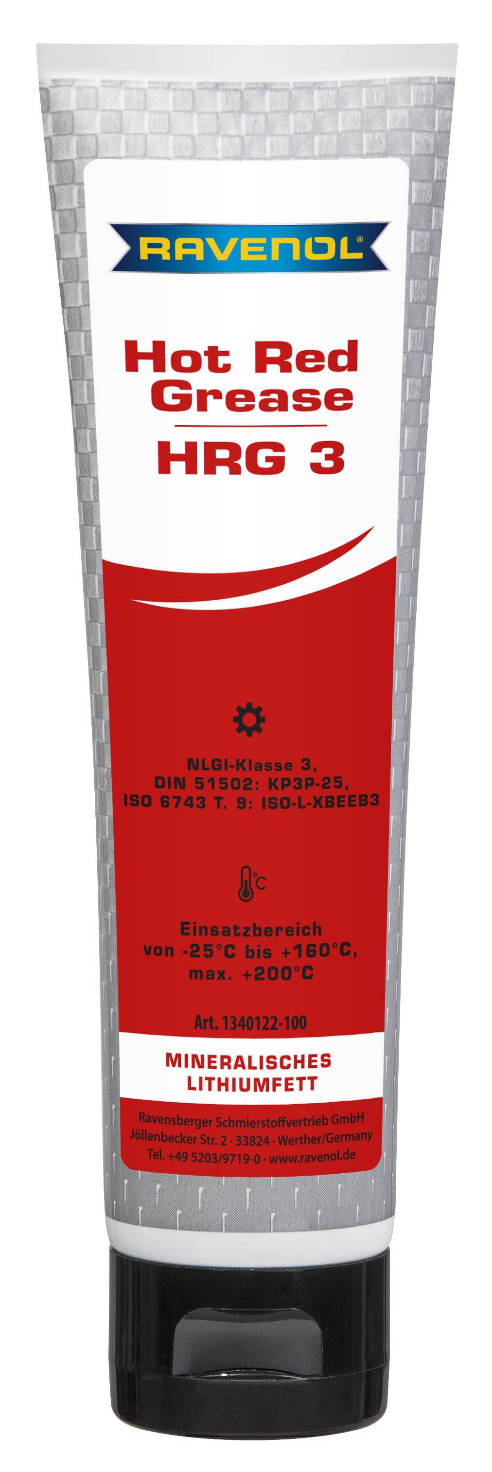 Смазка RAVENOL Hot Red Grease HRG 3 красная 0,4кг